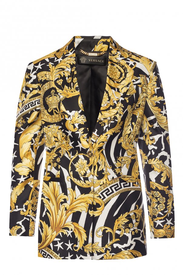 Versace Baroque print silk blazer Women's Clothing Vitkac
